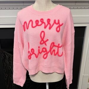 Queen of Sparkles Pink 'Merry & Bright' Women's Sweater